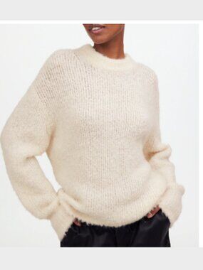Madewell Wool-Alpaca Blend Bouclé-Knit Oversized Sweater
